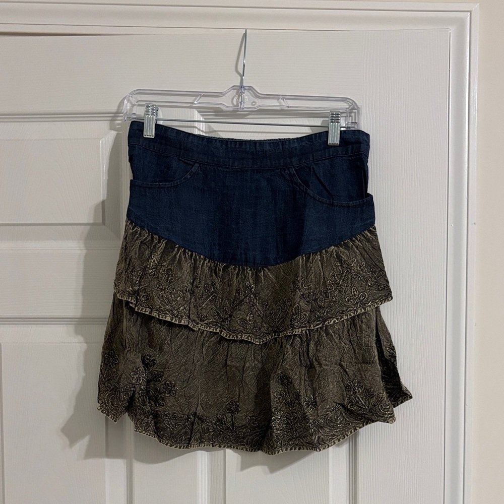 Boho Denim Fusion Skirts